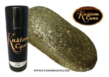 Kustom Canz 12oz Aerosol Can GOLD METAL FLAKE SMALL (004 HEX) Custom, HOK, Paint