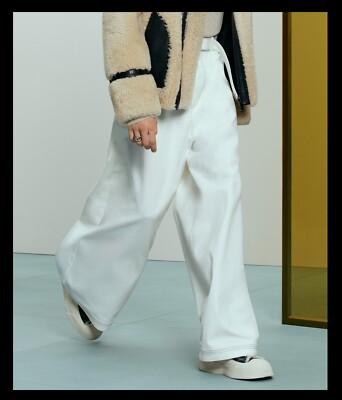 Men's ZARA SRPLS Super Wide Leg White Jeans 30 W trousers baggy studio ltd  S R L UK