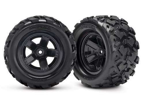 Traxxas 7672 Mounted & Glued Tires & Wheels(2) 12mm: 1/18 LaTrax Teton - Picture 1 of 1