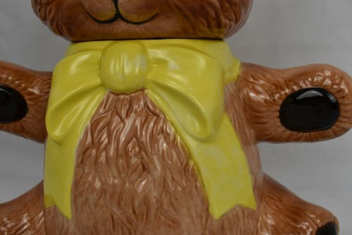 Vintage Teddy Bear with Bow Cookie Jar, Signed Turner 9-3900 - Picture 3 of 8