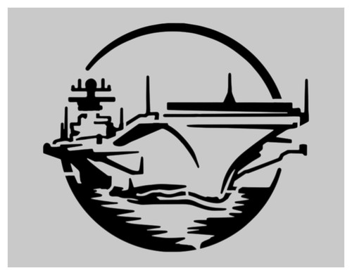 Military Vessel Navy Carrier Ship Stencil 8.5" x 11" Sheet FREE SHIPPING - Afbeelding 1 van 2
