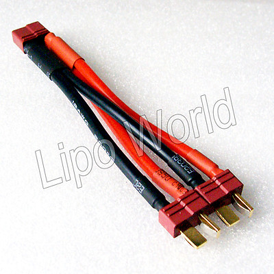 Deans T Buchse auf 2x Stecker parallel 12AWG !!! Adapter Kabel Ladekabel LiPo