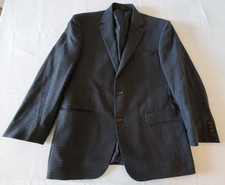 Ralph Lauren Chaps Blazer Men's 42R Gray Houndstooth Wool 2 Button Lined Pocket