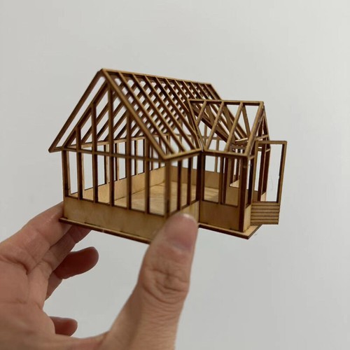 1:12 Scale Dolls House Miniatures Furniture Unfinished Flower Room House Kits - Picture 2 of 14