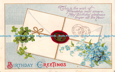R302074 Birthday Greetings This is the wish of Friendship most sincere 1924
