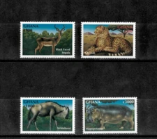 Ghana 2000 - Wild Animals - Set of 4 Stamps - Scott #2160-63 - MNH