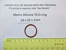 29mm ID x 33mm OD x 2mm thick SILICONE O-ring. Quan 1.