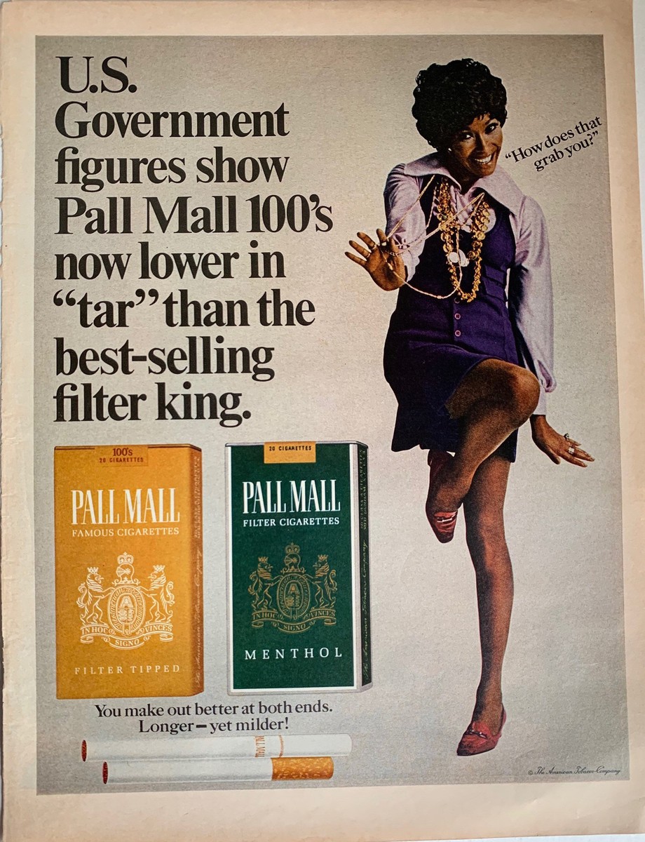 cigarette ads 1960s Vintage 1960s Pall Mall Cigarettes Ad