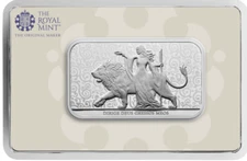 1 oz Silver Bar, Una & the Lion, In Protective Blister Pack.