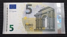 Billete Unión Europea 5 Euros 2013 2019 P26 UB Francia Lagarde UNC