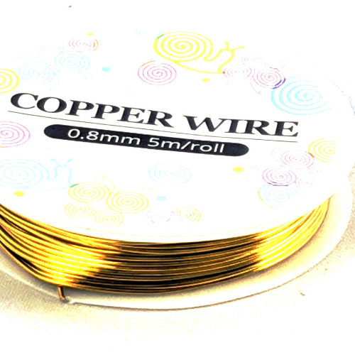 Basteldraht 0,8 Mm (20ga) Goldfarben, Nicht Anlaufend – 6 M Für Schmuck & Dekoration