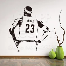 Basketball Player MVP Wall Decoration Lebron James Silhouette Home Office Decal