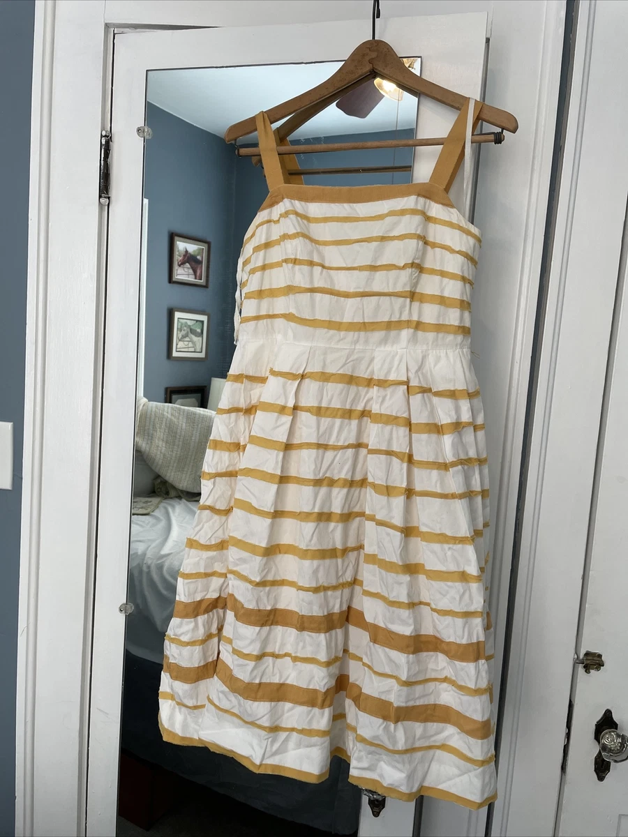 Yellow and white striped sundress 2025
