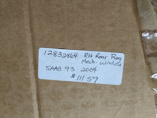 SAAB 12832864 New Genuine OEM Window Regulator (CV) Rear, RH 93 04-11 MAKE OFFE - Picture 2 of 3