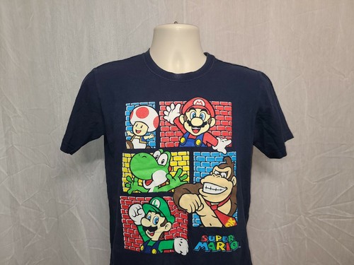 2013 Nintendo Super Mario Characters Kids Large Blue TShirt Toad Yoshi Luigi DK - Picture 2 of 11