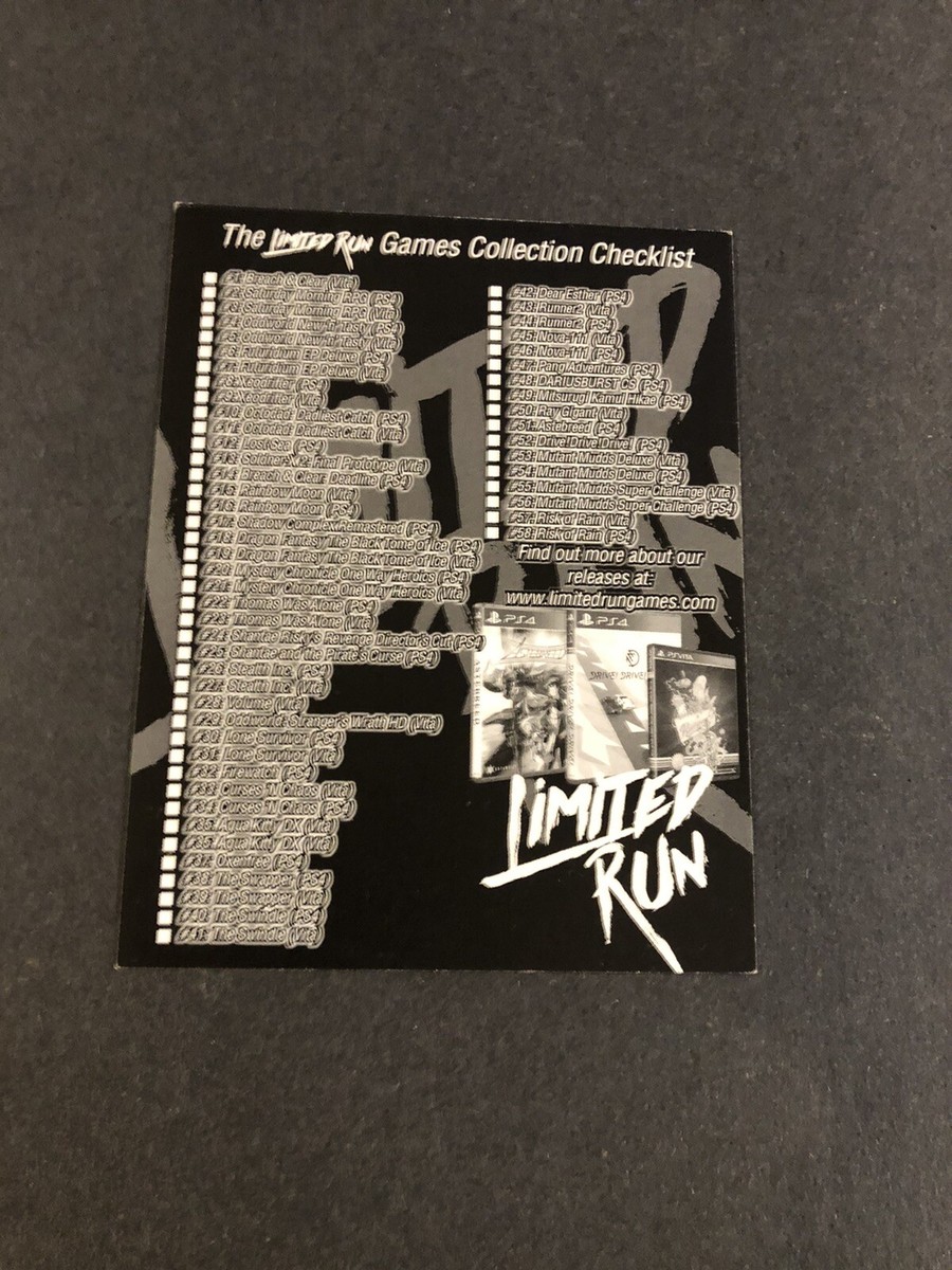 ray gigant ps vita limited run games postcard Insert