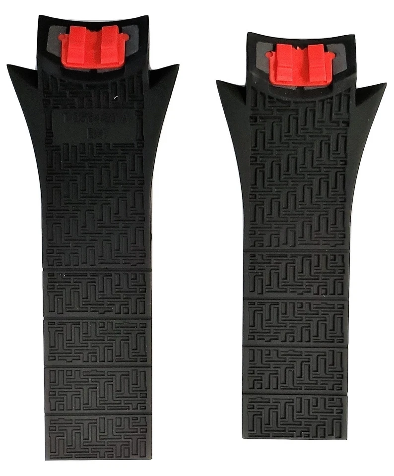 Original Tissot Sailing Touch para estuche trasero # T056420A correa de goma NEGRA Foto 2 de 4