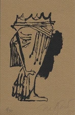 Nelson Dominguez  Serigraphy  Postcard 1/36 6.5" x 4" 16.5 x 10.1 cm Cuban Art 