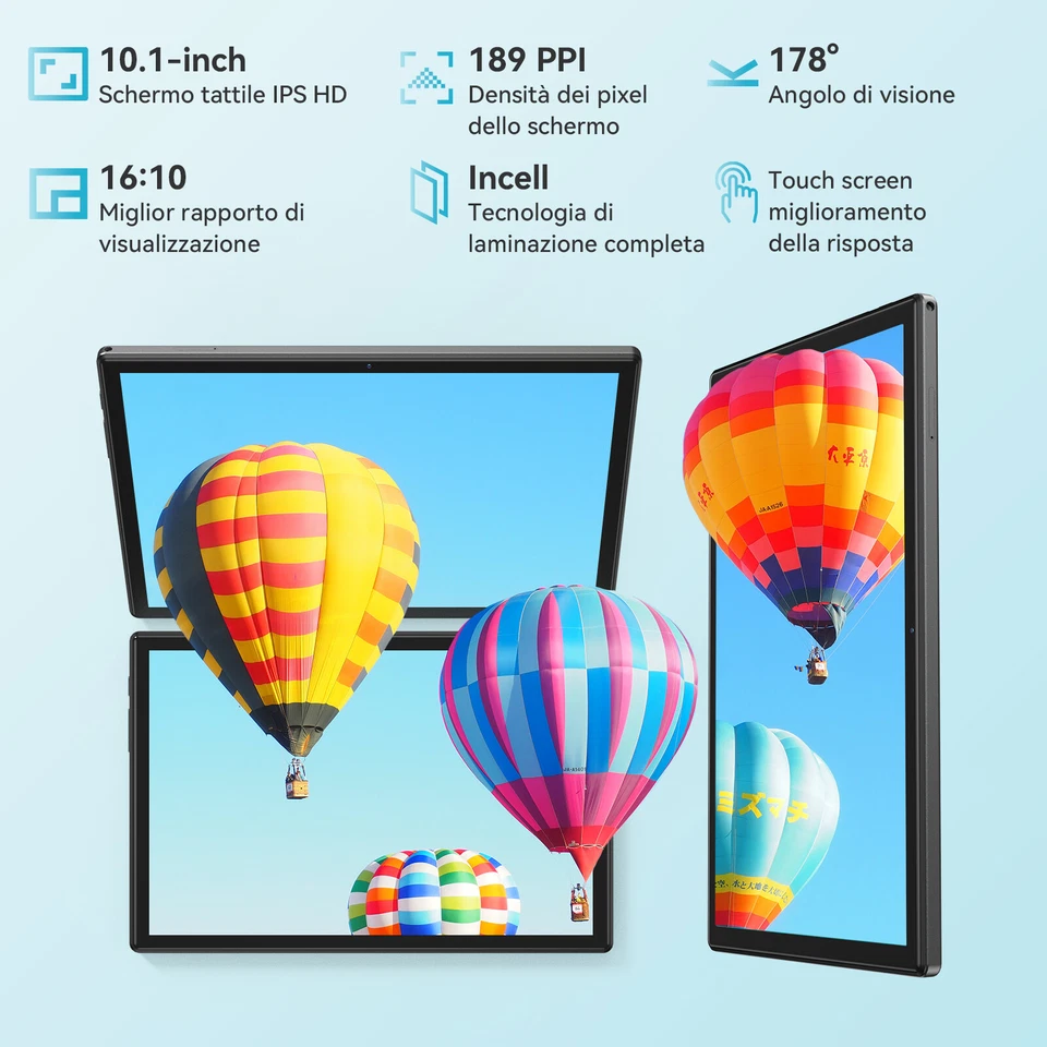 HEADWOLF 10 Zoll Tablet PC 6GB+128GB Android 12 Octa-Core 4G LTE + WiFi Netflix - Bild 3 von 4