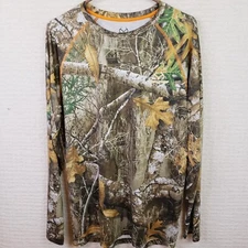 Realtree Edge Long Sleeve Performance Camouflage Shirt Men's Size M