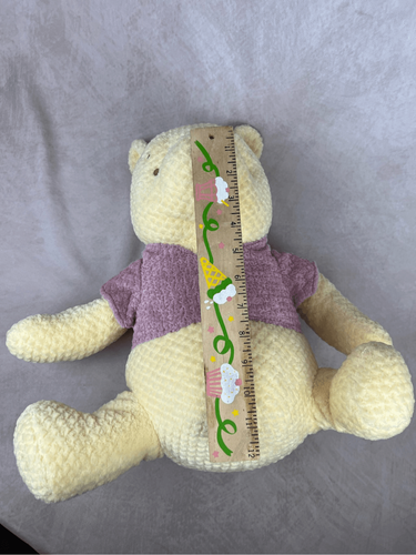 Vintage Disney Store Winnie The Pooh Bear Plush Chenille Waffle Texture Nursery - Picture 9 of 9