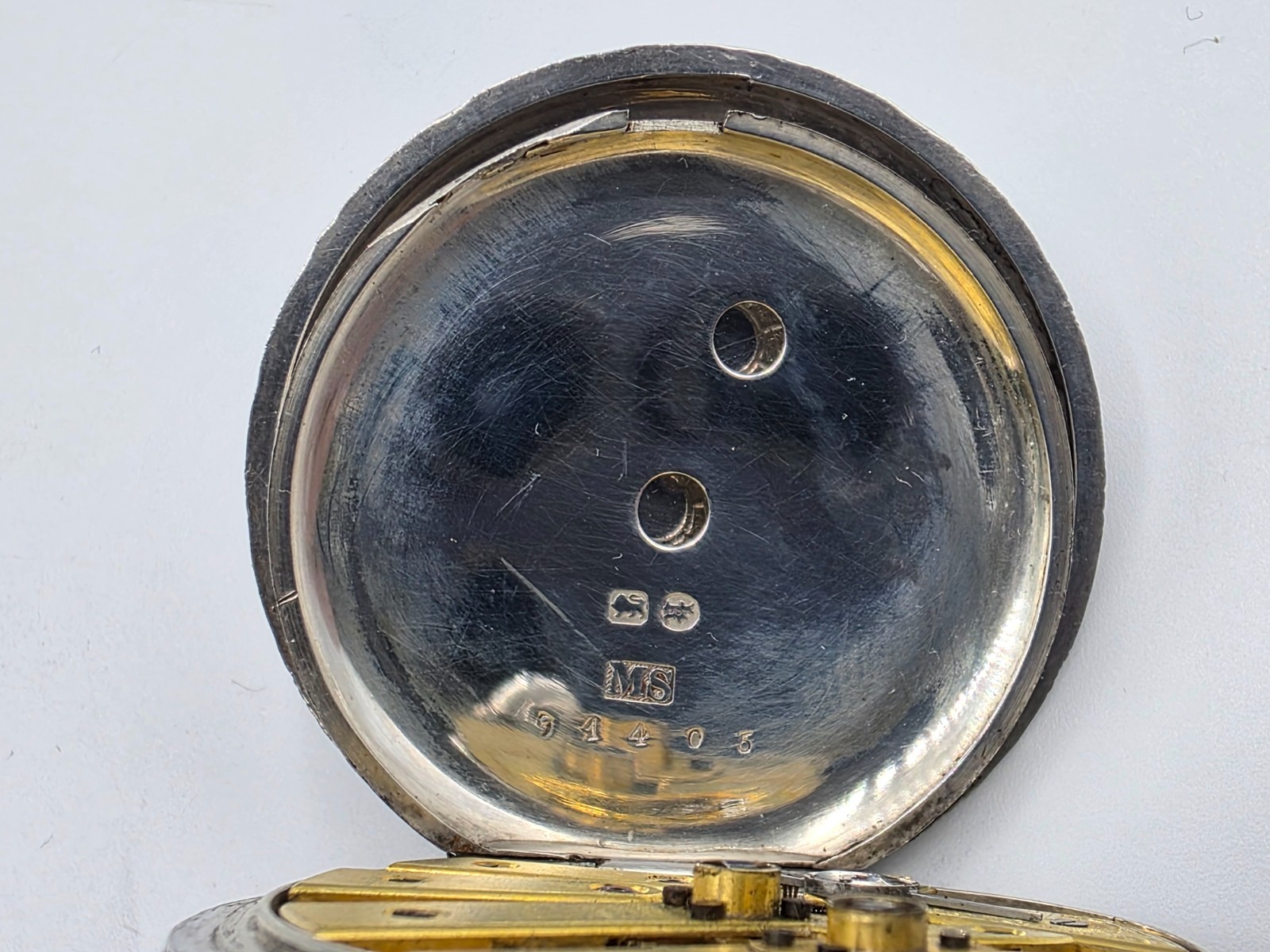 Solid Silver ANDRE MATHEY Pocket Watch 1884 Birmi… - image 6