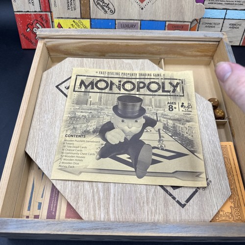 Monopoly Rustic Wood Series Board Game Limited Edition Wooden Box COMPLETE - Picture 4 of 16