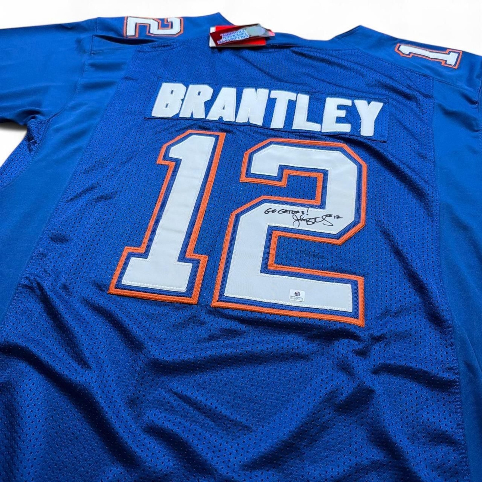 Nike Florida Gators John Brantley 12 Autographed Football Jersey XXL READ-STAINS