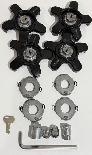 Rimgard Wheel Locks for Honda Civic 2022-2025 Anti-Theft Black Set of 4 - Picture 1 of 14