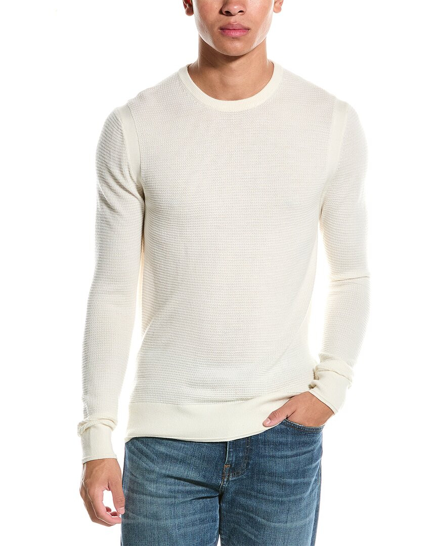 Вафельный шерстяной свитер Todd Snyder мужской белый M 17790₽