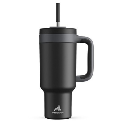 40 oz Tumbler with Handle, 2-in-1 Straw and Sip Lid, Leakproof, Dishwasher Sa...
