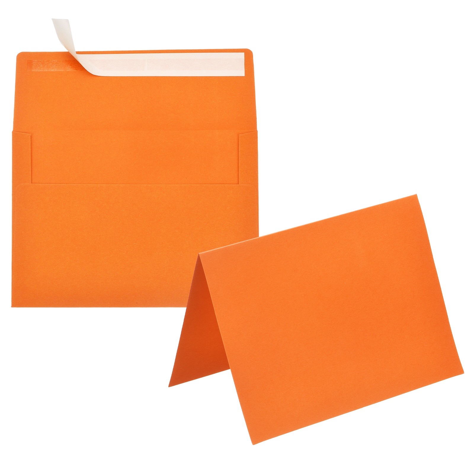 50Pack Orange 5x7 Envelopes, A7 Envelopes with Folded Cards