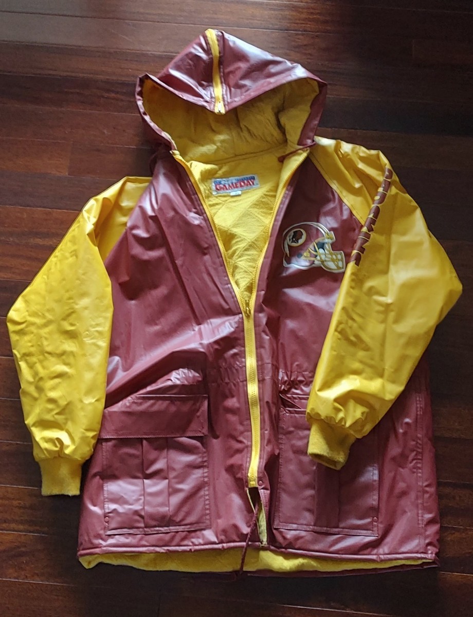 Vintage 90s NFL Gameday Washington Redskins Hooded Rain Jacket
