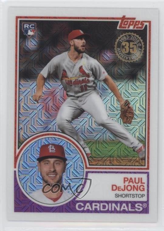 2018 Topps Silver Pack 1983 Topps Design Chrome Series 1 Paul DeJong #34 0ws