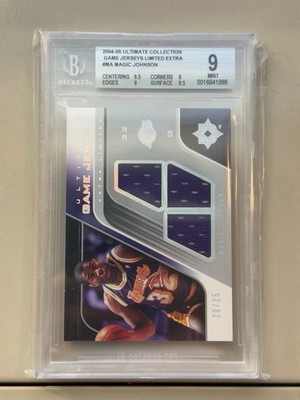 2004 Ultimate Collection Magic Johnson Game Jersey #23/25 BGS 9 HOF LAKERS