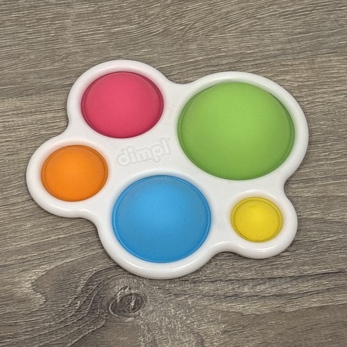 Fat Brain Toys DIMPL Classic Baby & Toddler Sensory Pop Toy Colorful BPA-Free
