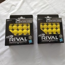 Nerf Rival 25X Lot of 2 Rounds Balls/Soft Dart Rival Precision Battling NEW BB