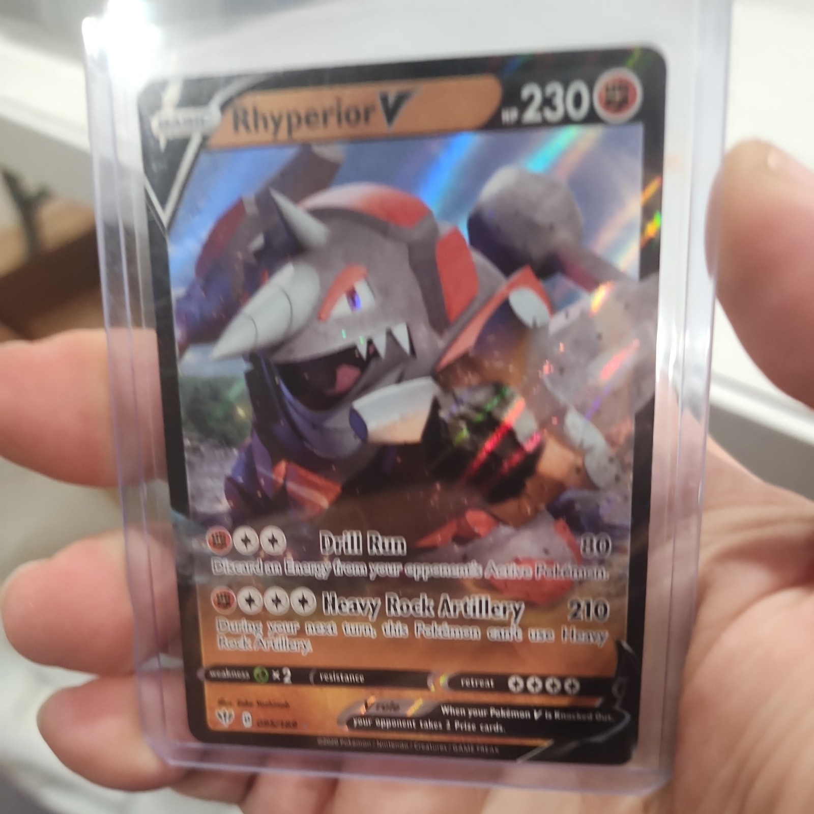 Pokemon Rhyperior V 095/189 Darkness Ablaze Ultra Rare Holo NM