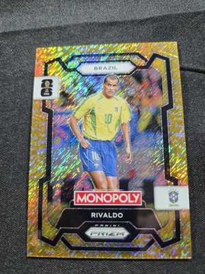2025-26 Prizm Monopoly FIFA WC Rivaldo #21 Gold Big Money Shimmer 327/500