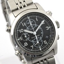 Orologio Uomo Seiko SUS Quarzo Cronografo Sveglia Telemetro, Usato, Luminescen Notturno