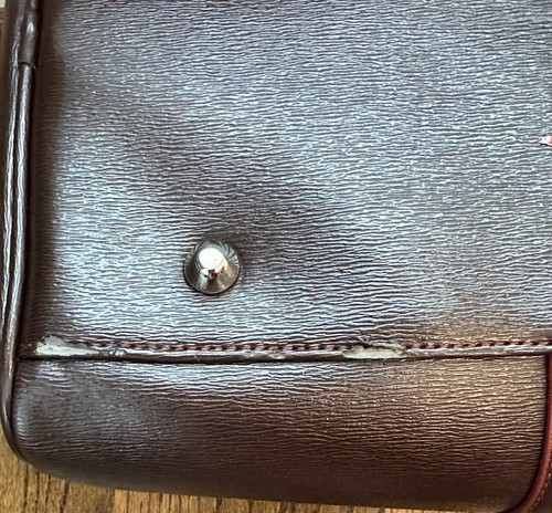 Robert Graham Year-Round Duffel Bag Brown Genuine Leather Lined DEFECTS** - Picture 13 of 15