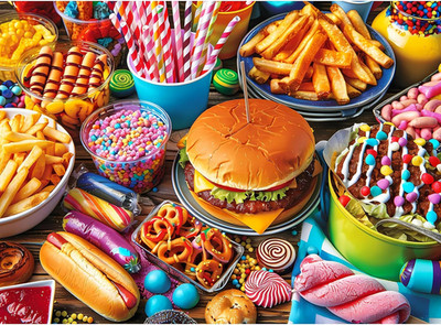 500 Piece Puzzle for , Hamburger Jigsaw Puzzles, Youths Favorite Foods Puzzles 5