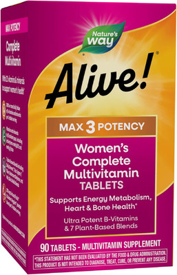 Alive! Max3 Potency Women'S Complete Multivitamin, Supports Energy Metabolism...