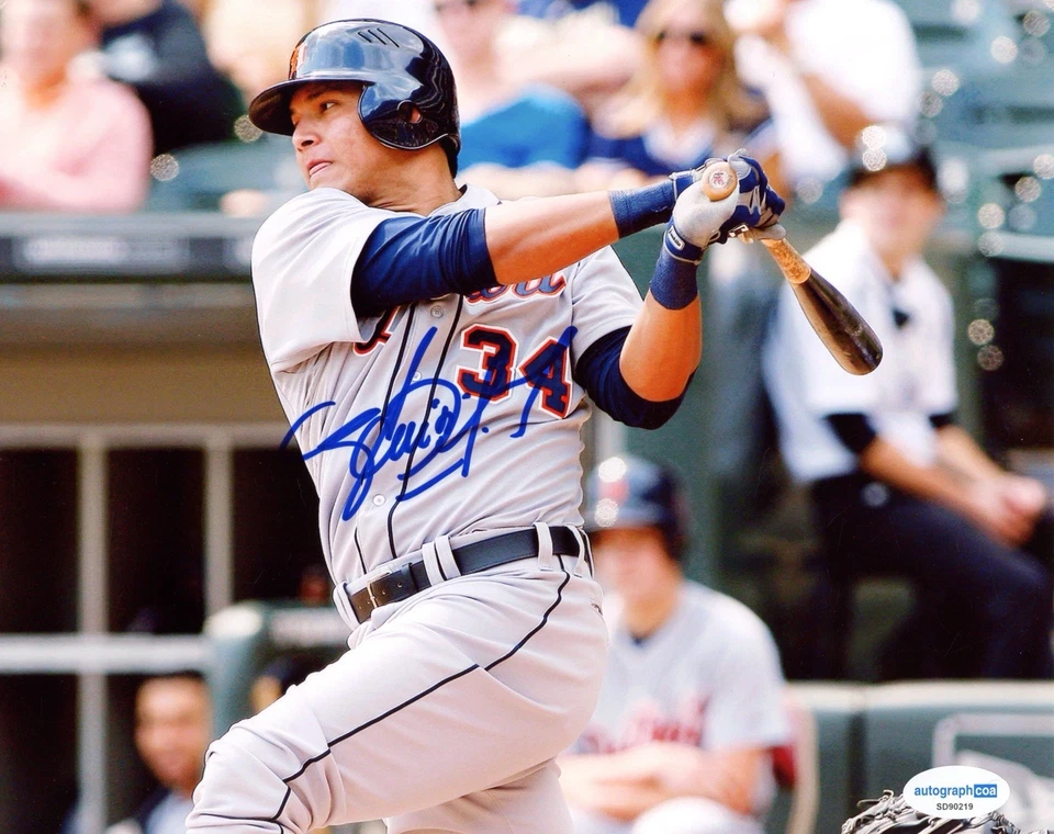 Foto firmada con autógrafo de Avisail Garcia de 8x10 White Sox Tigers de Detroit certificado ACOA Foto 2 de 2