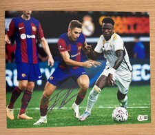 FERMIN LOPEZ SIGNED BARCELONA 11X14 PHOTO BAS BECKETT