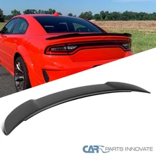 Fits 15-23 Dodge Charger Hellcat Style Matte Black Rear Trunk Spoiler Wing Lip