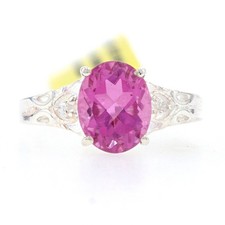 Sterling Silver Quartz Triplet  White Zircon Ring - 925 Oval Cut 2.46ctw