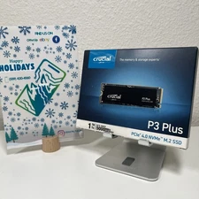 New Crucial P3 Plus 1TB PCIe Gen4 NAND NVMe M.2 SSD up to 5000MB/s CT1000P3PSSD8