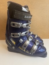 Salomon 8.0 Evolution Flex Ski Boots 80-70 Deep Purple Size 27 312 MM Vgc