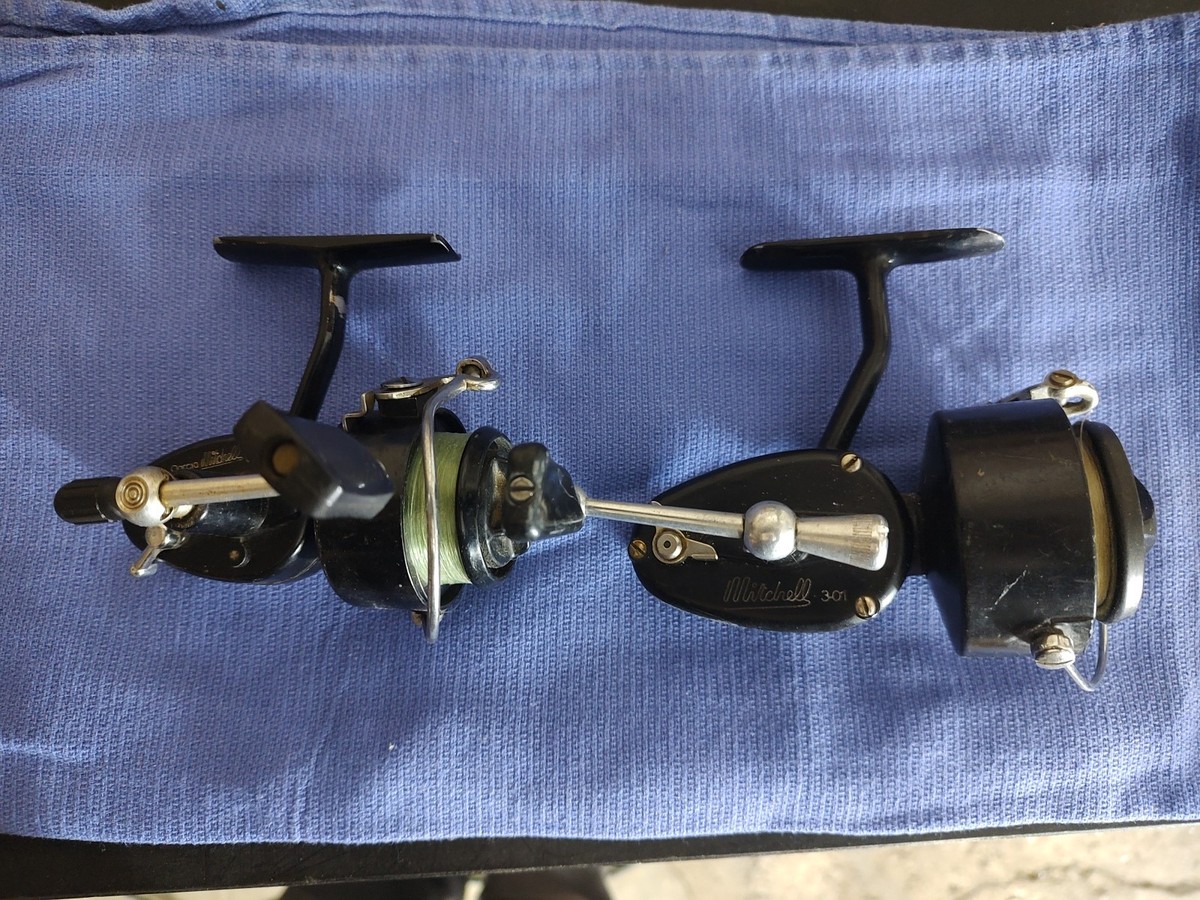 Mitchell 300 And 309 Left Handed Spinning Reels Both Made In